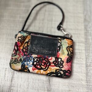 Coach Multicolor Floral Wristlet